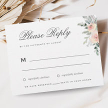 Elegant Classic Formal Watercolor Floral Wedding