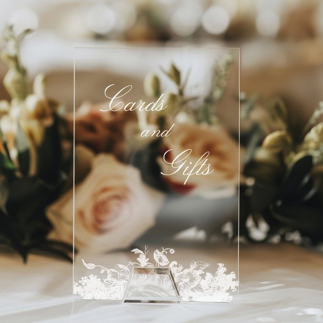 Elegant Classic French Rococo Floral Acrylic Sign (Creator Uploaded)