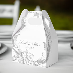 Elegant Classic French Rococo Floral Favor Box