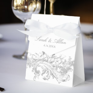 Elegant Classic French Rococo Floral Favor Box