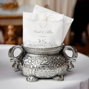 Elegant Classic French Rococo Floral Favour Bag