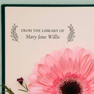 Elegant Classic "From the Library Of" Rubber Stamp