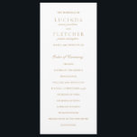 Elegant Classic Gold Traditional Formal Wedding Program<br><div class="desc">Elegant faux gold wedding program featuring a simple and minimal design with the names of the bride and groom in a traditional serif font and the middle and last names in an elegant calligraphy script.  A classic style that is perfect for a formal wedding.</div>