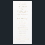 Elegant Classic Gold Traditional Formal Wedding Program<br><div class="desc">Elegant faux gold wedding program featuring a simple and minimal design with the names of the bride and groom in a traditional serif font and the middle and last names in an elegant calligraphy script.  A classic style that is perfect for a formal wedding.</div>