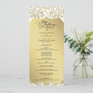 Elegant Classic Gold Wedding Program