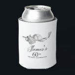 Elegant Classic Golf 60th Birthday Party Custom Can Cooler<br><div class="desc">Elegant black and white custom birthday can coolers for a golfer. The top of is decorated with golf accessories - a golf club, golf ball, hat and gloves. The watercolor design creates a traditional and classic aesthetic. Perfect for a birthday bash at the club or a backyard BBQ. All of...</div>