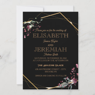 elegant Classic luxurious formal wedding Invitation