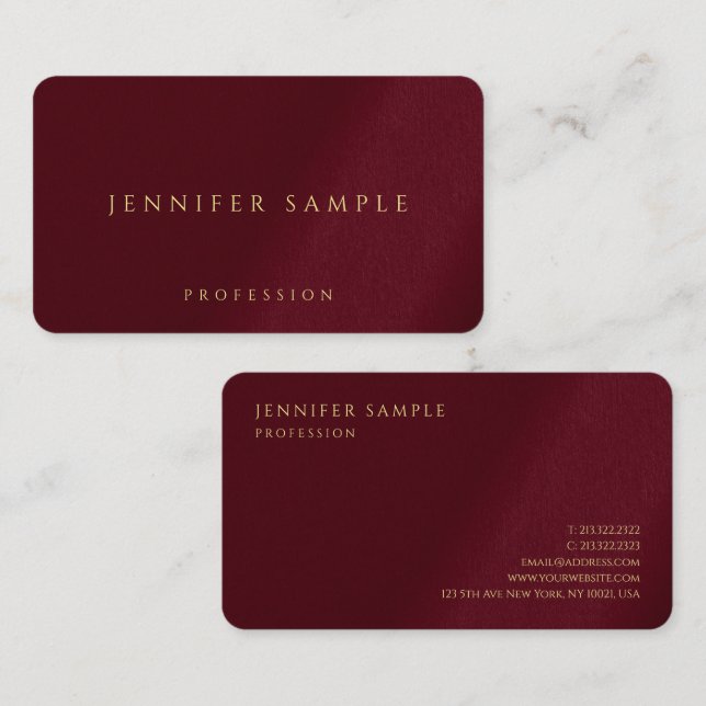 Elegant Classic Luxury Premium Pearl Paper Elite Business Card (Front/Back)