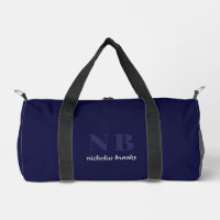 Elegant Classic Minimal Monogram Navy Blue