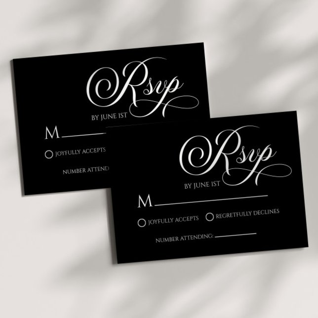 Elegant Classic Minimalist Wedding RSVP Card (Creator Uploaded)