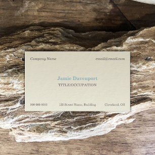 Elegant Classic Minimalistic Eggshell Blue Business Card