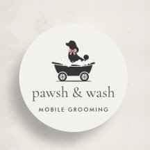 Elegant Classic Mobile Dog Groomer Logo 