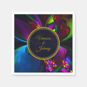 Elegant Classic Modern Floral Pattern #902 Wedding Napkin