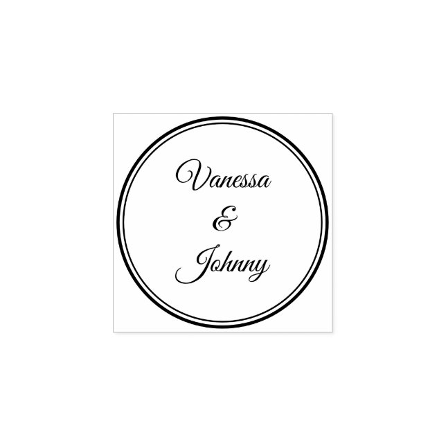 Elegant Classic Modern Floral Pattern #902 Wedding Rubber Stamp (Imprint)