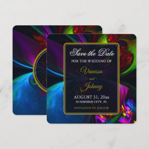 Elegant Classic Modern Floral Pattern #902 Wedding Save The Date