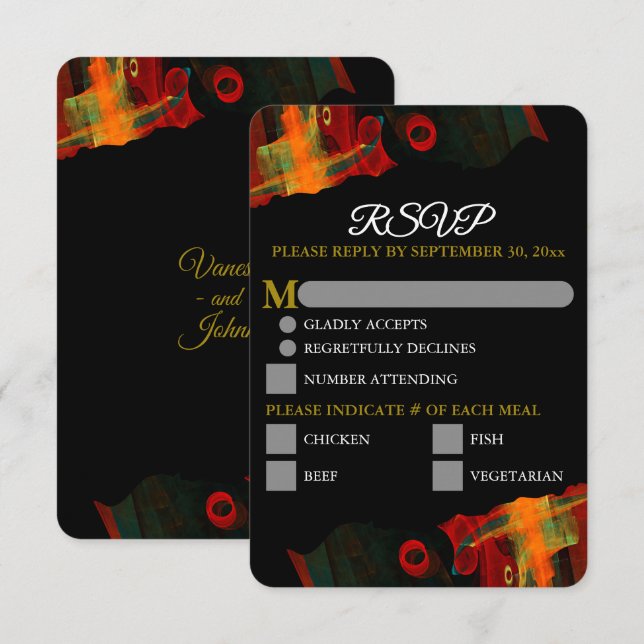 Elegant Classic Modern Trendy Pattern #903 Wedding (Front/Back)