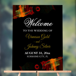 Elegant Classic Modern Trendy Pattern #903 Wedding Acrylic Sign