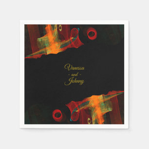 Elegant Classic Modern Trendy Pattern #903 Wedding Napkin