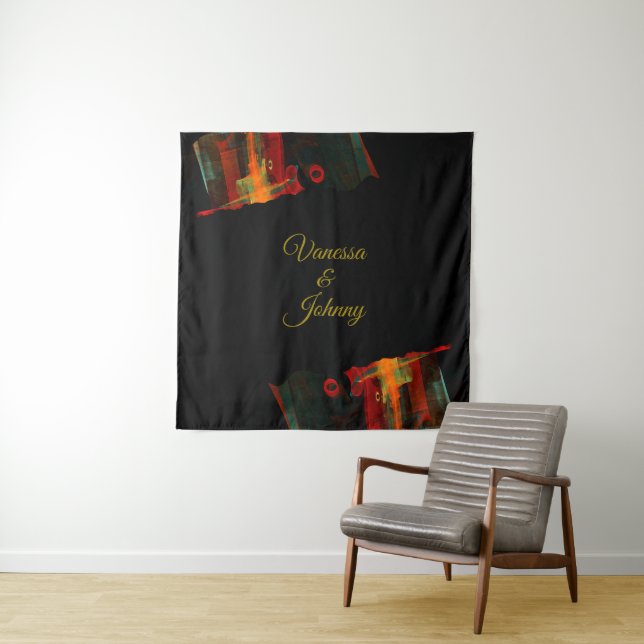 Elegant Classic Modern Trendy Pattern #903 Wedding Tapestry (In Situ)