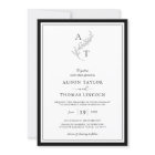 Elegant | Classic Monogram QR Code Wedding 