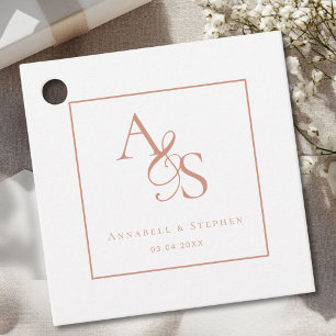 Elegant, Classic, Monogram, Wedding Gift Tags