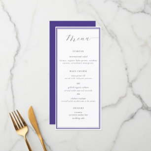 Elegant Classic Nautical Frame Simple Chic Wedding Menu