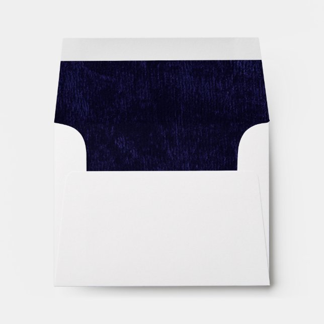 Elegant Classic Navy Blue Wedding RSVP Envelope (Back (Bottom))