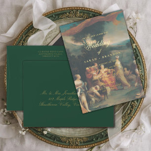 Elegant Classic Old painting Wedding Invitation