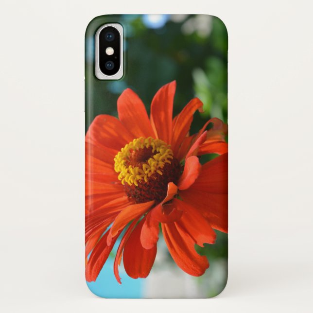 Elegant classic orange floral flower Case-Mate iPhone case (Back)