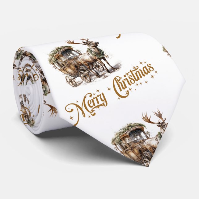 Elegant classic pastel green and gold Christmas Tie (Rolled)
