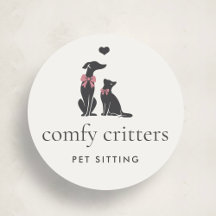 Elegant Classic Pet Sitter Logo with Custom Text