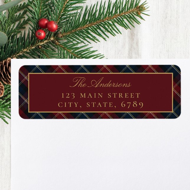 Elegant Classic Plaid Return Address (Creator Uploaded)