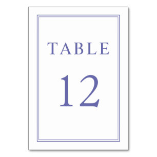 Elegant Classic Purple Wedding  Table Number