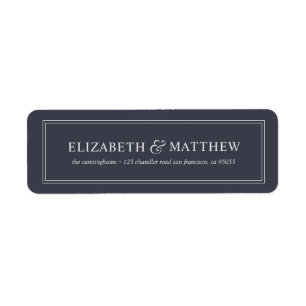 Elegant Classic Return Address