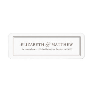 Elegant Classic Return Address