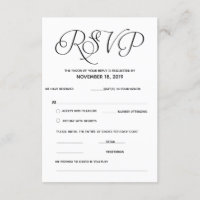 Elegant Classic RSVP (Response) Enclosure Card