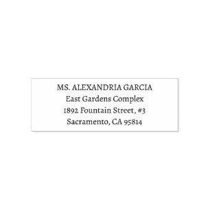 Elegant Classic Serif Return Address Self-inking Stamp
