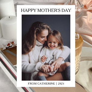 Elegant Classic Serif Typography Mothers Day Holiday Card