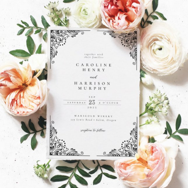 Elegant Classic Sophisticated Photo Wedding Invitation (Creator Uploaded)