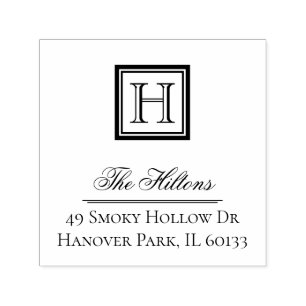 Elegant Classic Square Monogram Stamp