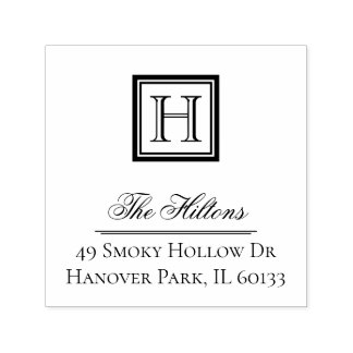 Elegant Classic Square Monogram Stamp