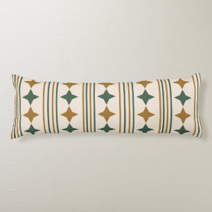 Elegant classic starburst and stripes Retro art Body Pillow
