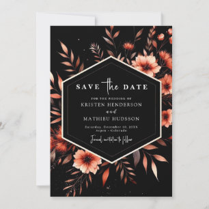 Elegant Classic Terracotta Wedding Save The Date