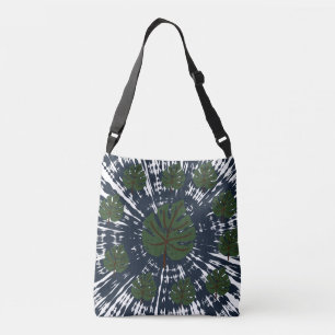 Elegant Classic Tie & Dye Leaves Crossbody Bag