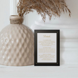 Elegant Classic Timeless Simple Gold Black Enclosure Card