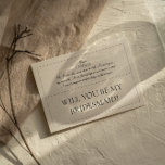 Elegant Classic Vintage Bridesmaid Proposal Card<br><div class="desc">This card combines a timeless charm with a personal touch. With its vintage-inspired design,  it adds a touch of nostalgia to the moment. Customize it with a cherished photo and a heartfelt message to create a meaningful keepsake,  inviting your bridesmaid to share in the joy of your special day</div>