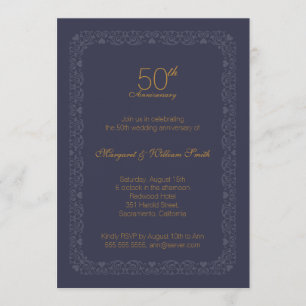 Elegant Classic wedding Anniversary Invitation
