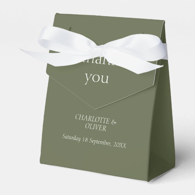 Elegant Classic Wedding Favour Box Template Design (Front Side)