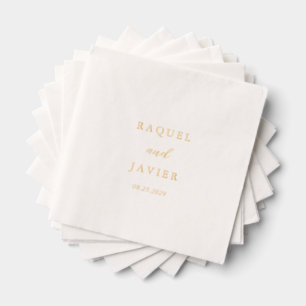 Elegant Classic Wedding Foil Napkins