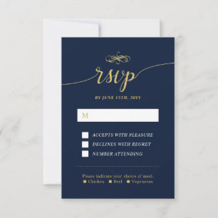 Elegant Classic Wedding RSVP Insert Card